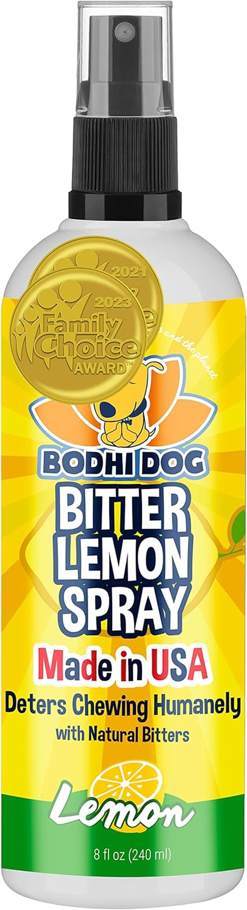 Bitter Lemon Spray | anti Chew Spray for Dogs and Cats | Kitten & Puppy Training anti Chew Spray | 100% Non Toxic | Made in USA (8Oz)